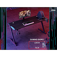 Геймърско бюро Z-образна маса за гейминг 120/60 см - DD06 - Sellzone.bg Геймърско бюро Z-образна маса за гейминг 120/60 см - DD06