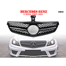 Черна предна решетка за Mercedes C W204 08-14г - DM49 - Sellzone.bg Черна предна решетка за Mercedes C W204 08-14г - DM49