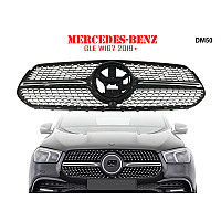 Черна решетка със сребърни детайли за Mercedes GLE W167 2019+ - DM50