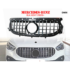 Предна решетка със сребърни лайсни за Mercedes GLA H247 2020+ - DM56 - Sellzone.bg Предна решетка със сребърни лайсни за Mercedes GLA H247 2020+ - DM56