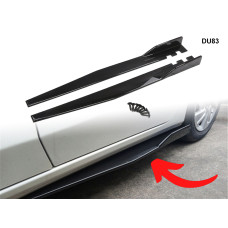 Универсални черни странични тунинг прагове 119см - DU83