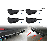Универсален черен дифузьор за задна броня - DU94