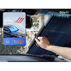 Универсален прибиращ се сенник тип щора за предно стъкло за кола - DUa11 - Sellzone.bg Универсален прибиращ се сенник тип щора за предно стъкло за кола - DUa11