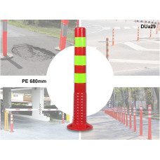 PE Предупредителна оранжева светлоотразителна колона 68 см - DUa29 - Sellzone.bg PE Предупредителна оранжева светлоотразителна колона 68 см - DUa29