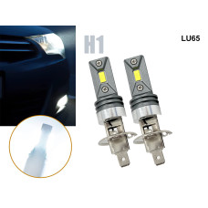 H1 LED светлини 12V/24V крушки за автомобили 6500K 1200LM COB чипове - LU65