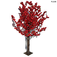 Изкуствено червено дърво Праскова за декор 1.5м - PL338