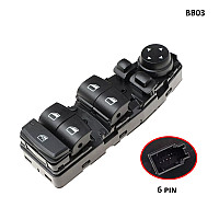 Черна конзола с 6 пина за ел. стъкла за BMW 5 F10 F11 F07 5GT F06 - BB03