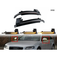 Комплект от два броя бягащи мигачи за огледала за Audi A4 B8 A5 A6 - 0103