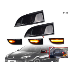 Ярки мигачи с бягаща светлина за Renault Scenic Megane Laguna Fluence - 0140