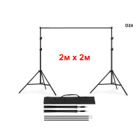 Телескопична фонова система за фотографско студио 2х2м - D24