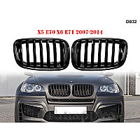 Черни масивни двойни M3 M бъбреци за BMW E70 E71 2007-2014 - DB32