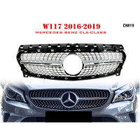 Предна решетка със сребристи детайли за Mercedes CLA W117 16-19г. AMG - DM19