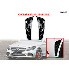 Черен тунинг сплитер за предна броня за Mercedes AMG C W205 - DMa28