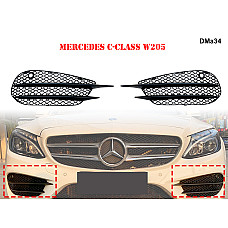 Черни решетки за халогени за Mercedes C W205 - DMa34 - Sellzone.bg Черни решетки за халогени за Mercedes C W205 - DMa34
