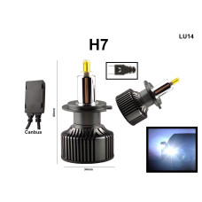 Диодни LED H7 крушки за фарове 360 с бяла светлина - 72W, DC 9V-36V - LU14 - Sellzone.bg Диодни LED H7 крушки за фарове 360 с бяла светлина - 72W, DC 9V-36V - LU14