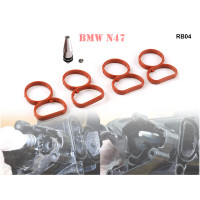 Комплект алуминиеви тапи за вихрови клапи за БМВ N47 - RB04