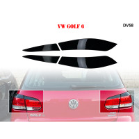 Черни тунинг вежди за фарове подходящи за VW Golf 6 - DV58